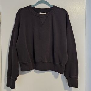 Buck Mason vintage interloop oversized crewneck sweatshirt in soft black XL